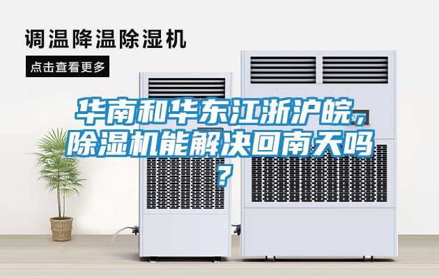 华南和华东江浙沪皖，除湿机能解决回南天吗？