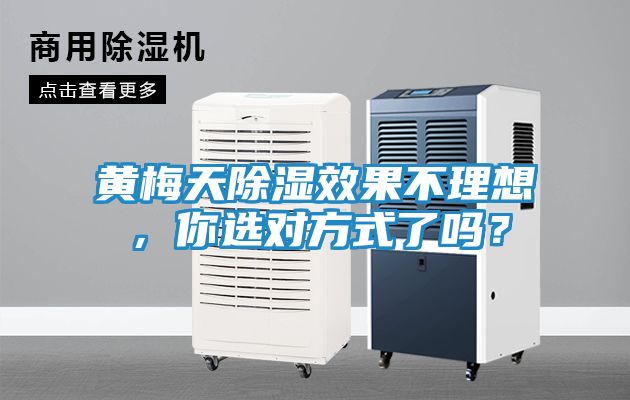 黄梅天除湿效果不理想，你选对方式了吗？