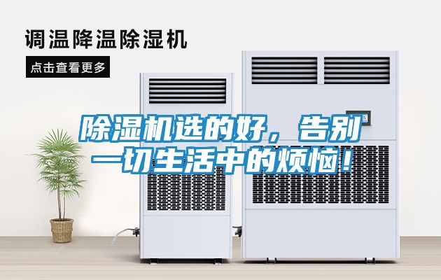 除湿机选的好，告别一切生活中的烦恼！