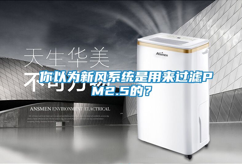 你以为新风系统是用来过滤PM2.5的?