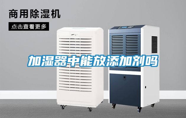 加湿器中能放添加剂吗