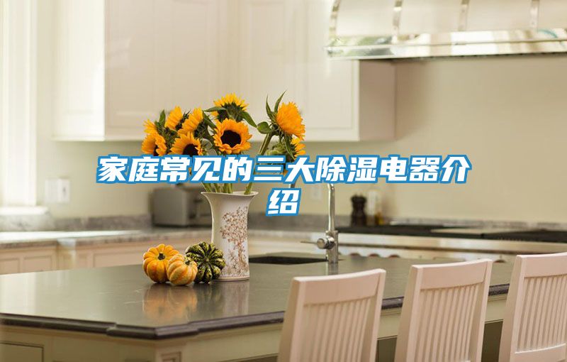 家庭常见的三大除湿电器介绍