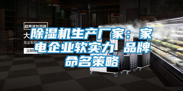 除湿机生产厂家：家电企业软实力 品牌命名策略