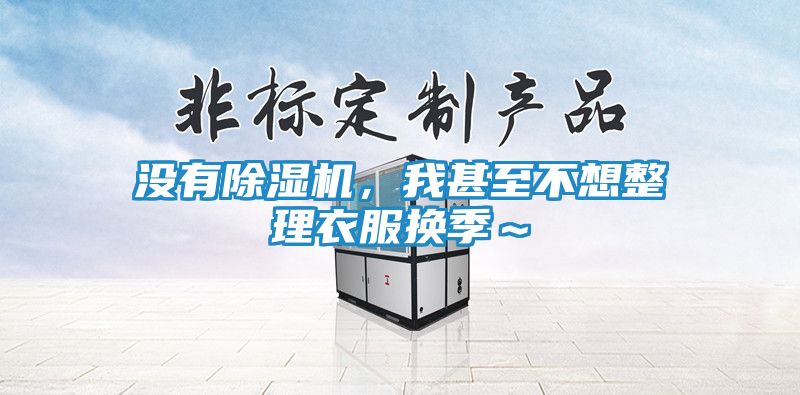 没有除湿机,我甚至不想整理衣服换季~