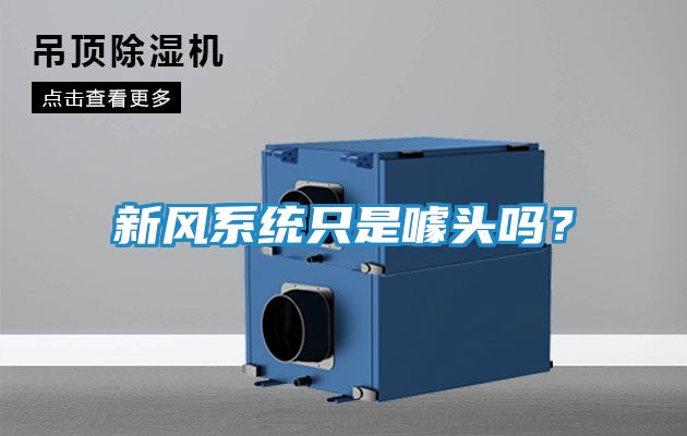 新风系统只是噱头吗？