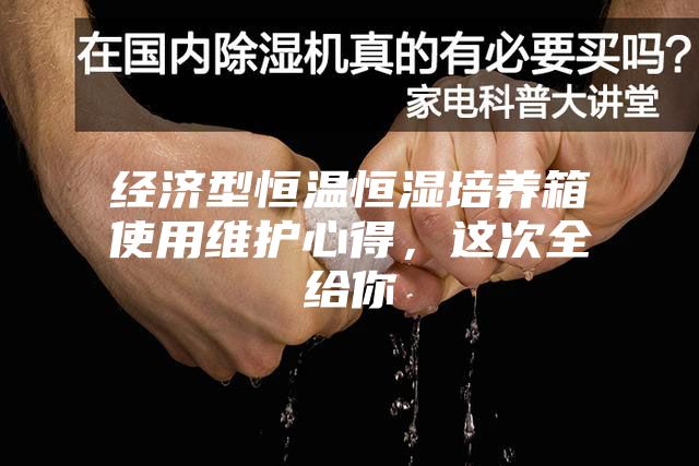 经济型恒温恒湿培养箱使用维护心得，这次全给你