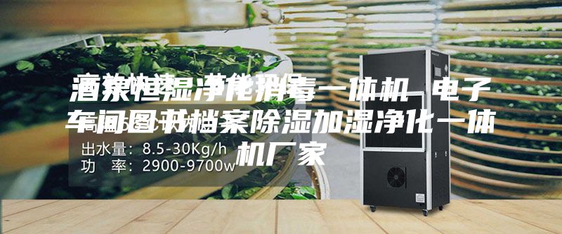 酒泉恒湿净化消毒一体机 电子车间图书档案除湿加湿净化一体机厂家