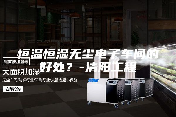 恒温恒湿无尘电子车间的好处？-清阳工程