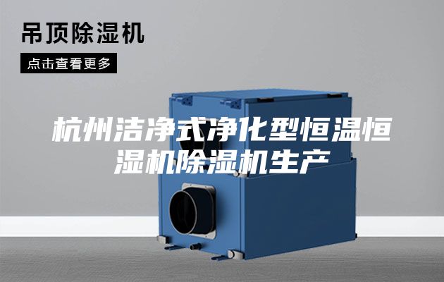 杭州洁净式净化型恒温恒湿机除湿机生产
