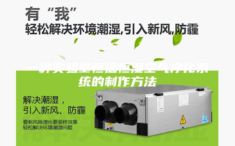 一种实验室恒温恒湿空气净化系统的制作方法