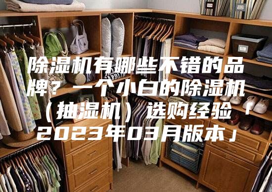 除湿机有哪些不错的品牌？一个小白的除湿机（抽湿机）选购经验「2023年03月版本」
