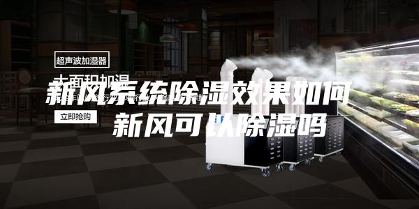 新风系统除湿效果如何  新风可以除湿吗