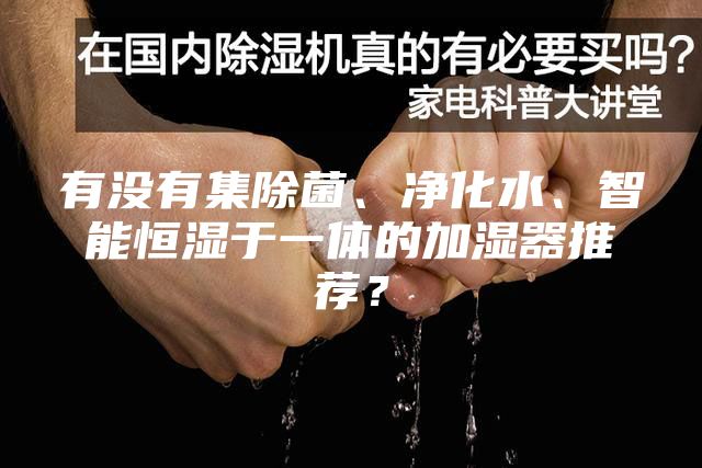 有没有集除菌、净化水、智能恒湿于一体的加湿器推荐？