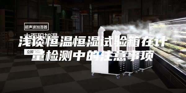 浅谈恒温恒湿试验箱在计量检测中的注意事项