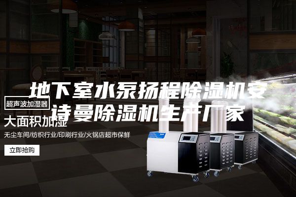 地下室水泵扬程除湿机安诗曼除湿机生产厂家
