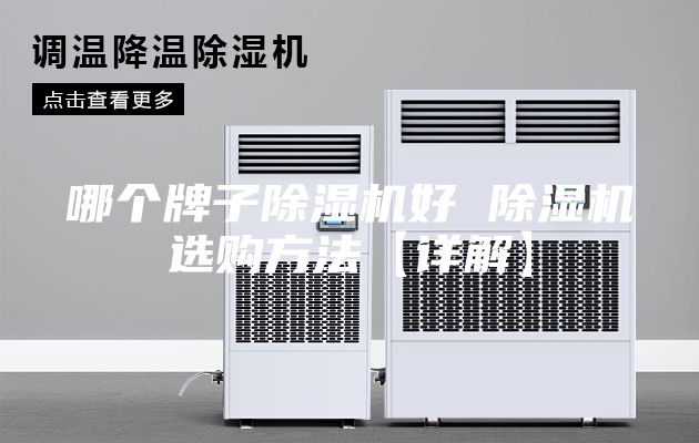 哪个牌子除湿机好 除湿机选购方法【详解】