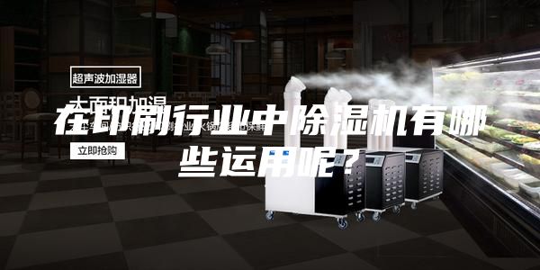 在印刷行业中除湿机有哪些运用呢？