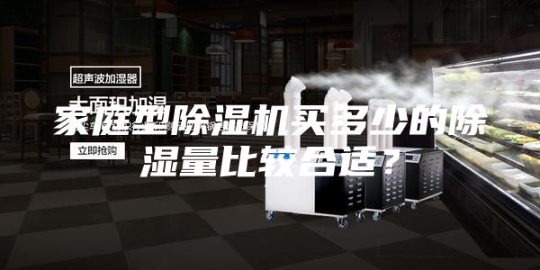 家庭型除湿机买多少的除湿量比较合适？