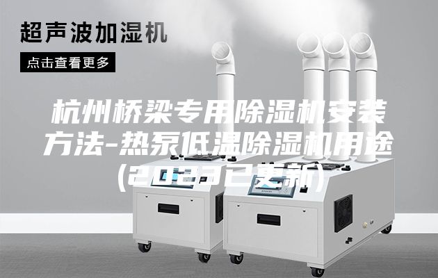 杭州桥梁专用除湿机安装方法-热泵低温除湿机用途(2023已更新)